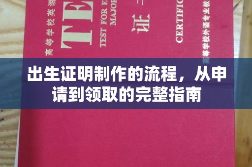 鄢陵出生证明制作的流程，从申请到领取的完整指南